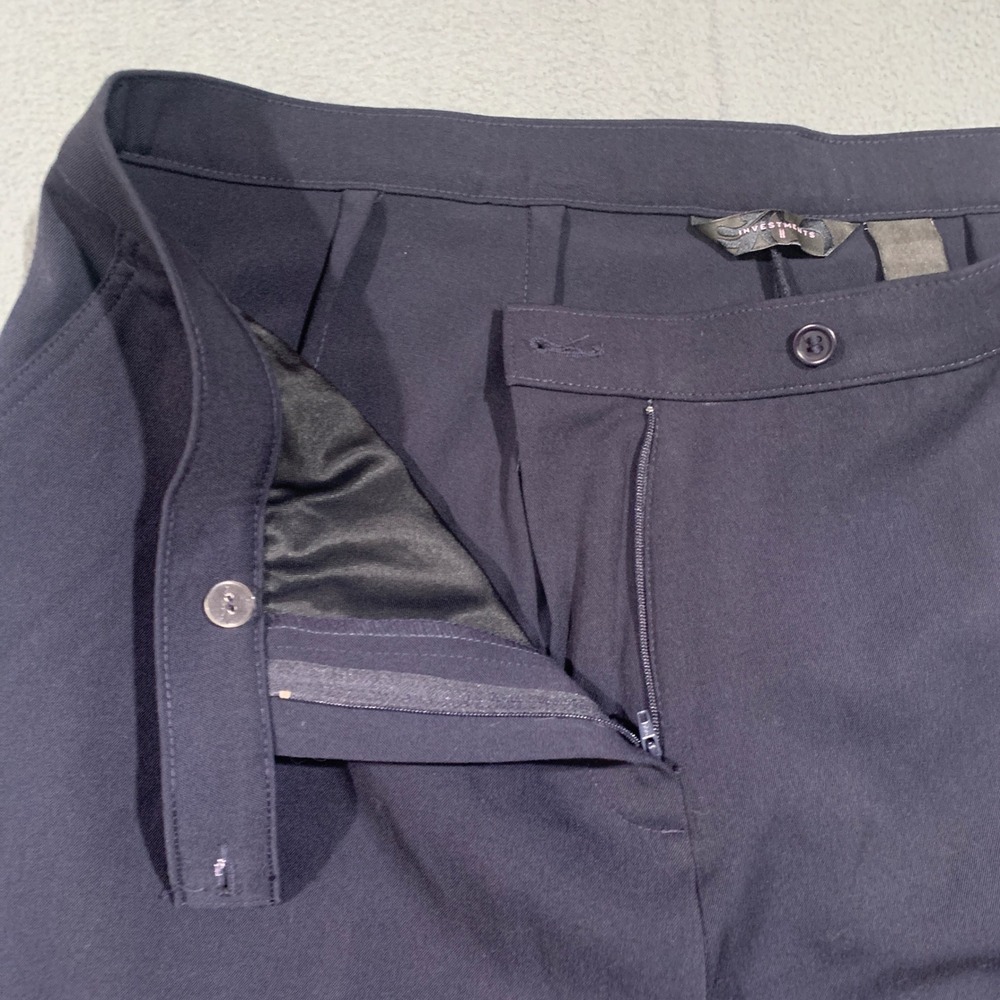 Investments II Madison Ave Navy Straight Leg Slim FX Pants Womens 18W Short NWT - Picture 3 of 10